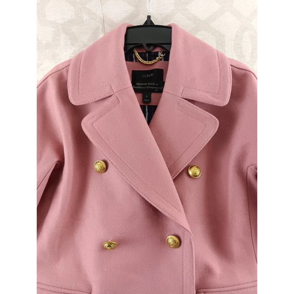 JCrew Blazer Womens 0 Pink Melton Wool Sport Jacket - Picture 5 of 8